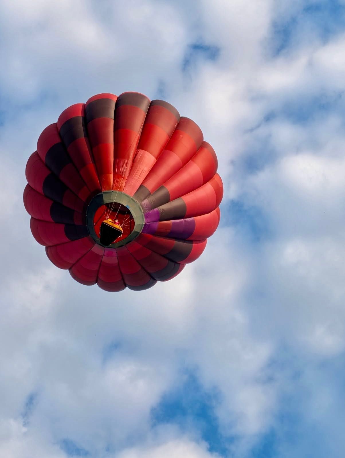 Balloon envelope against the clouds