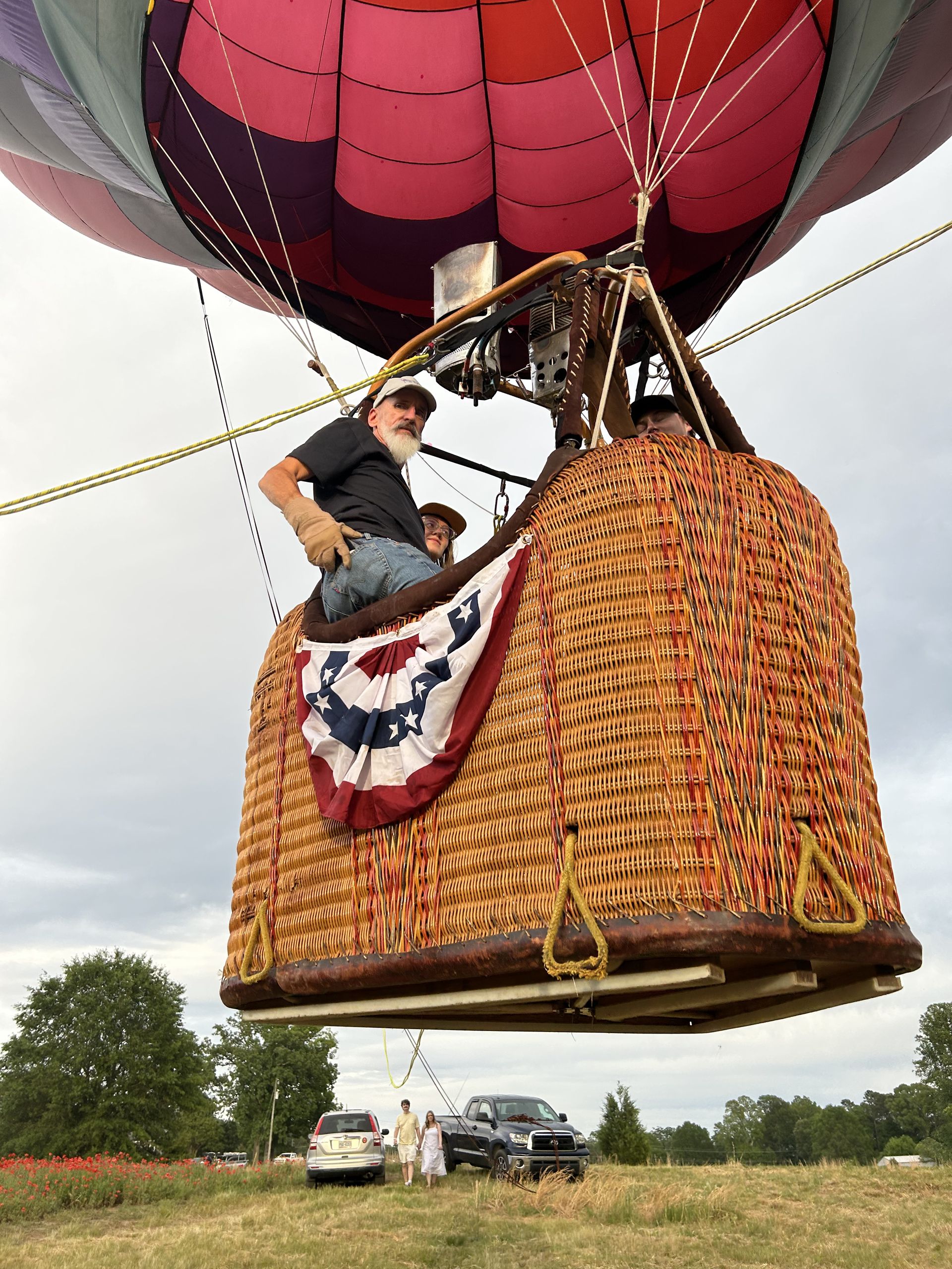 Passenger enjoying the view from the basket